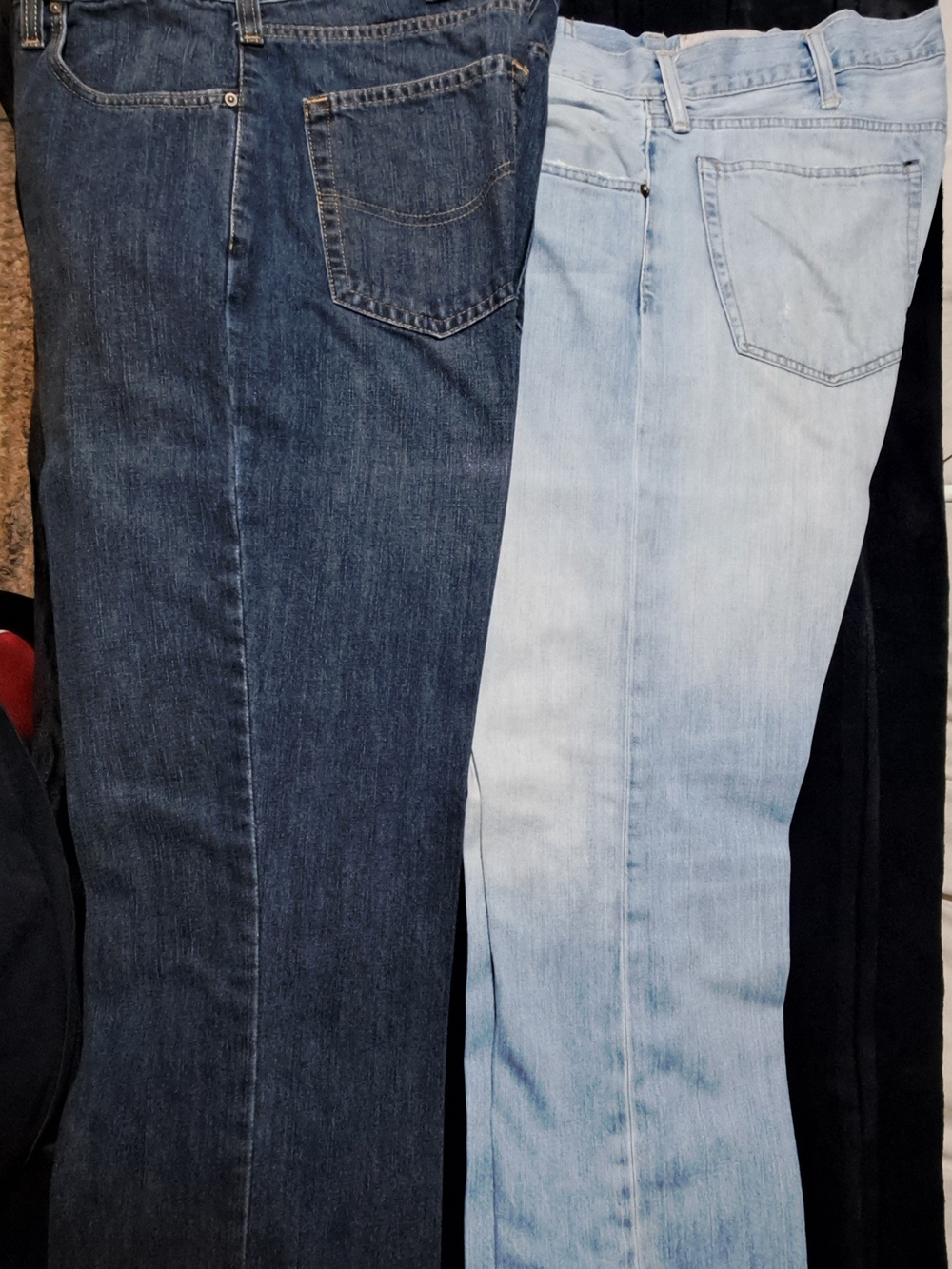 Ralph Lauren and Carhartt Men's Straight Jeans — Dark Blue & Light Blue Wash